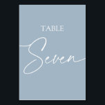 Dunkelblau-minimalistischer eleganter Tisch sieben Tischnummer<br><div class="desc">Dusty blau minimalistisch elegant Tisch 7 Tischnummern Matching Artikel verfügbar.</div>
