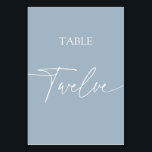 Dunkelblau-minimalistischer eleganter Tisch zwölf Tischnummer<br><div class="desc">Dusty blau minimalistisch elegant Tisch zwölf Tischnummern Matching Artikel zur Verfügung.</div>
