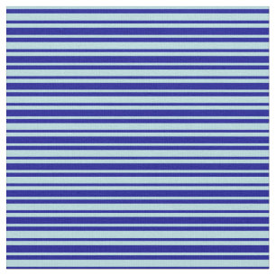 Dunkelblau & Pulver Blaugestreiftes Muster Stoff