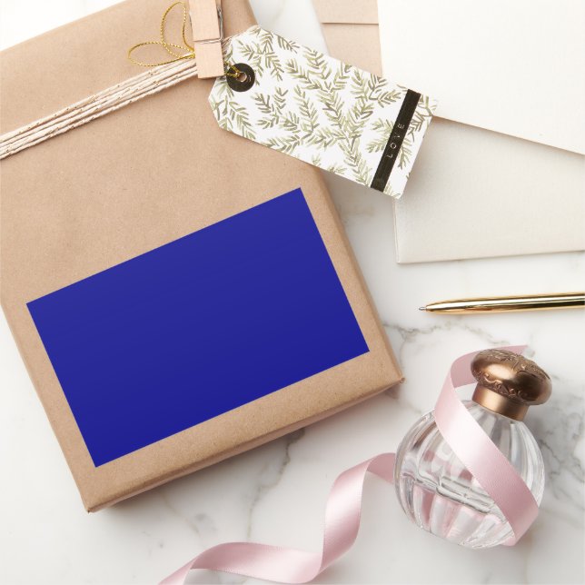 Dunkelblau Rechteckiger Aufkleber (Schenken)
