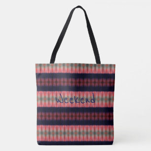 Dunkelblau Rosa und Grün Tasche