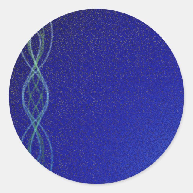Dunkelblau Runder Aufkleber (Vorderseite)