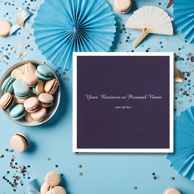 dunkelblau, solide Farbe - personalisiert Serviette (Von Creator hochgeladen)