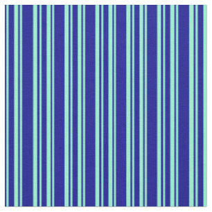 Dunkelblau und Aquamarine Streifen-/Linienmuster Stoff