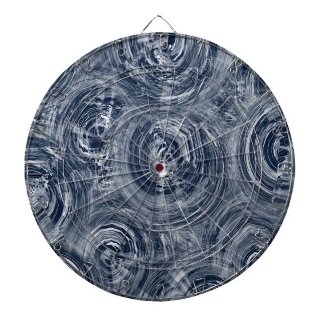 Dunkelblau und ganz schön wirbelige Batik   Dartscheibe (vorne)