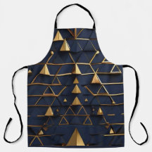 Dunkelblau und Goldpyramide Kunst