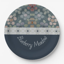 Dunkelblau und grau pappteller