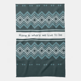 Dunkelblau und hellblau geschirrtuch