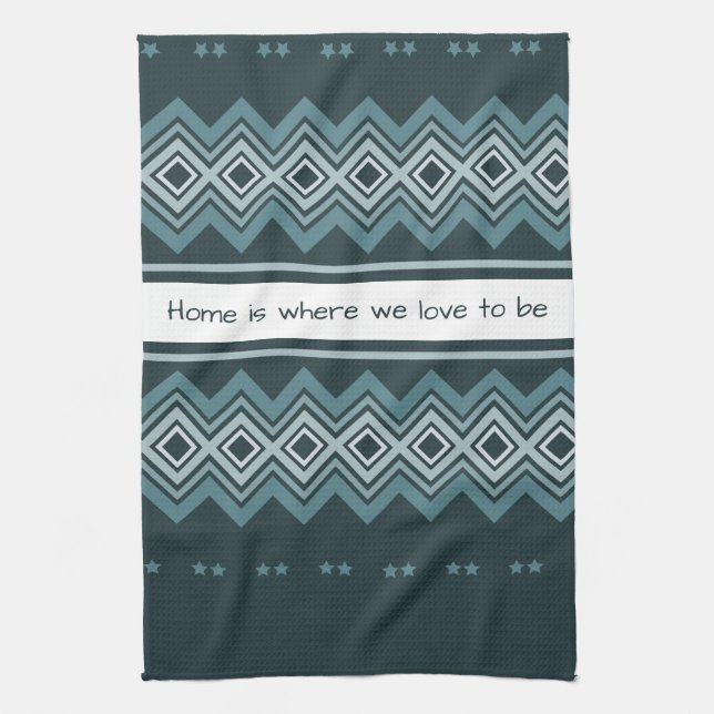 Dunkelblau und hellblau geschirrtuch (Vertikal)