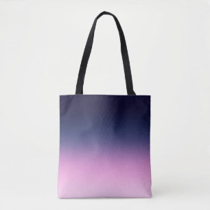 Dunkelblau und hellrosa Farbverlauf Tasche