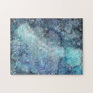 Dunkelblau Wasserfarbe Universe Galaxie Spirituell