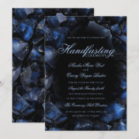Dunkelblaue Boho-Hexen-Kristalle Schwarze Handfast