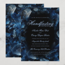 Dunkelblaue Boho-Hexen-Kristalle Schwarze Handfast