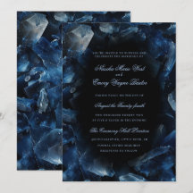 Dunkelblaue Boho-Hexen-Kristalle Schwarze Hochzeit