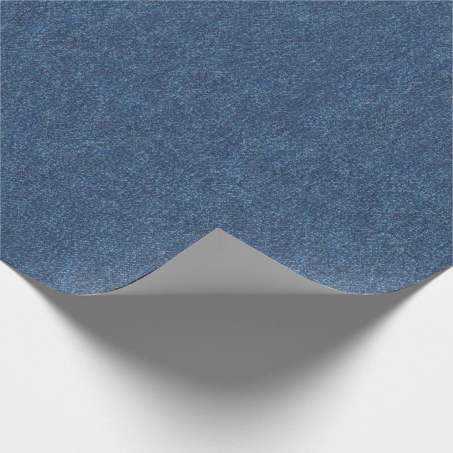 Dunkelblaue Denim-Beschaffenheit Geschenkpapier (Ecke)