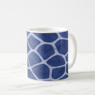 Dunkelblaue Giraffen-Print-Moderne-Tiermuster-Tass Kaffeetasse