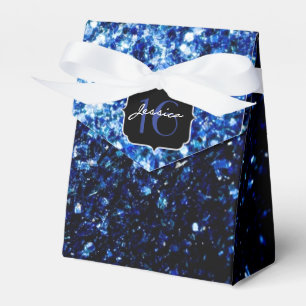 Dunkelblaue, glänzende Imitate Glitzer funkeln Swe Geschenkschachtel