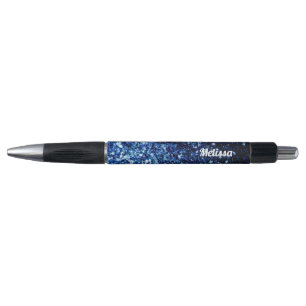 Dunkelblaue glänzende Imitate Glitzer Glitzern per Kugelschreiber