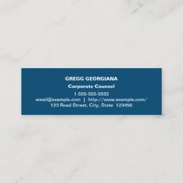 Dunkelblaue grundlegende mini visitenkarte