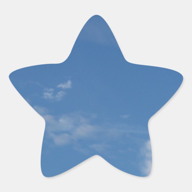 dunkelblaue Himmelswolken Stern-Aufkleber (Vorderseite)
