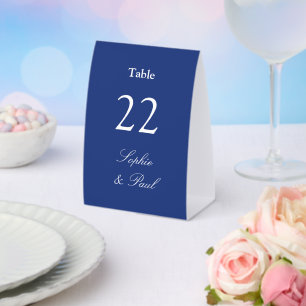 Dunkelblaue Hochzeitstisch-Nummern-Papier-Tischzel Tischaufsteller