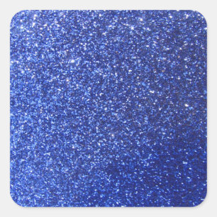 Dunkelblaue Imitate Glitzer-Grafik Quadratischer Aufkleber