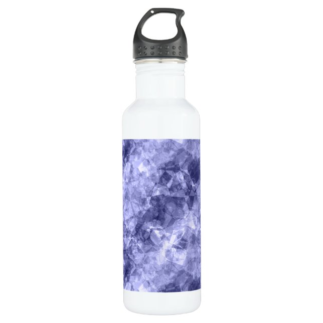 Dunkelblaue Krummlinge Edelstahlflasche (Vorderseite)