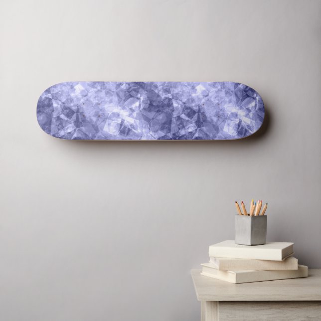 Dunkelblaue Krummlinge Skateboard (Wandkunst (Horz))