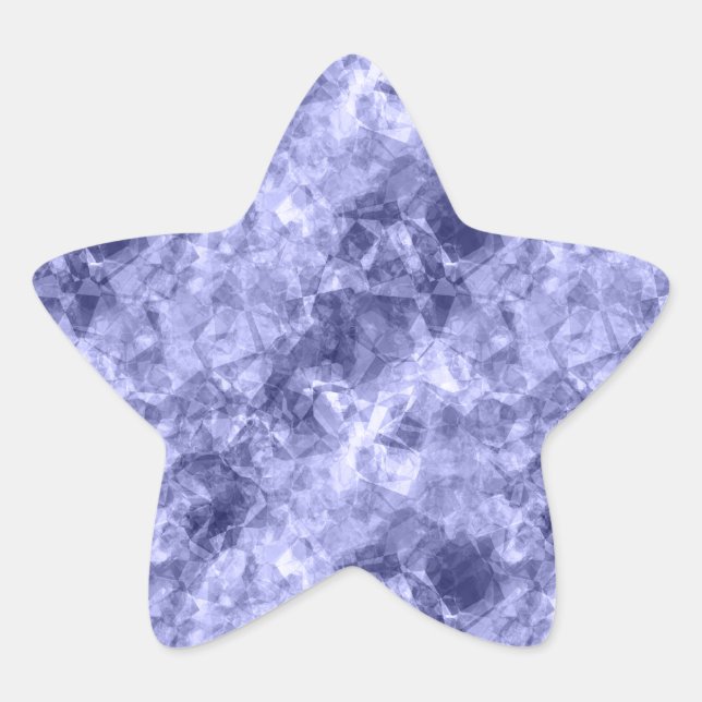 Dunkelblaue Krummlinge Stern-Aufkleber (Vorderseite)