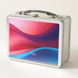 Dunkelblaue lila abstrakte Schule Metall Brotdose