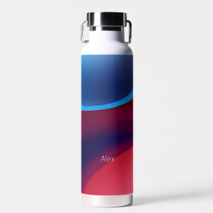 Dunkelblaue lila abstrakte Schule Trinkflasche