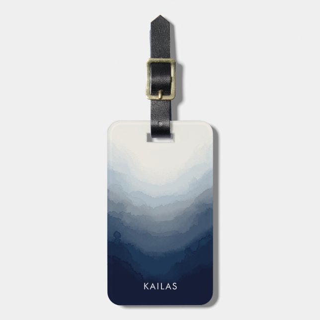 Dunkelblaue Marine-Tinte Gepäckanhänger (Vorderseite vertikal)