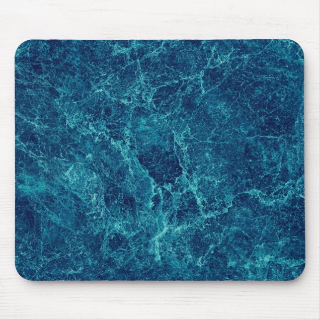 dunkelblaue Marmorstruktur Mousepad (Vorne)