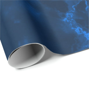 Dunkelblaue Marmortextur-Look Geschenkpapier