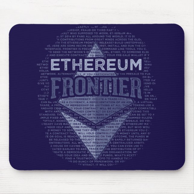 Dunkelblaue Mausunterlage des Ethereum Mousepad (Vorne)