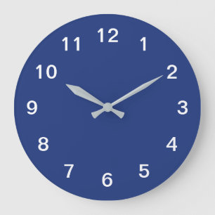 Dunkelblaue minimalistische Acryl-Wanduhr Große Wanduhr