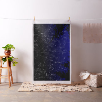 Dunkelblaue Mittelnächtliche Galaxie-Raumstationen Stoff