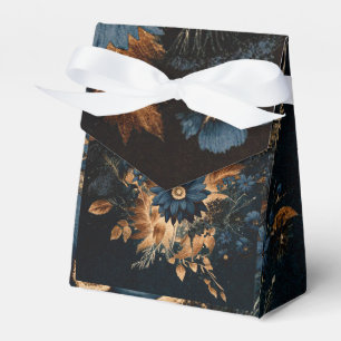 Dunkelblaue Navy und Gold rustikale Glamour Boho H Geschenkschachtel