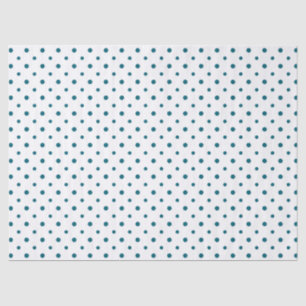 Dunkelblaue Polka-Punkte auf weißem, kundenspezifi Seidenpapier