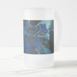 Dunkelblaue psychedelische Flüssigkeit Mattglas Bierglas