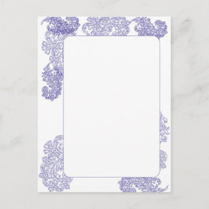 dunkelblaue Randschablone Postkarte