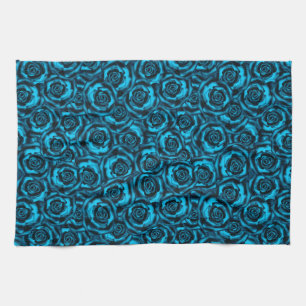 Dunkelblaue Rose Küchentuch