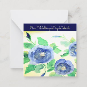 Dunkelblaue Rose Mitteilungskarte