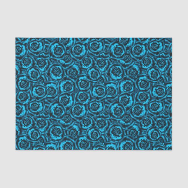 Dunkelblaue Rose Seidenpapier (Vorderseite)