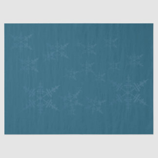 Dunkelblaue Schneeflocken - Gewebepapier Seidenpapier