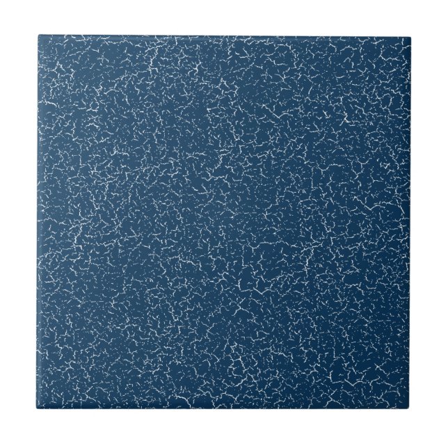 Dunkelblaue Schnürsenkel Glaze Solid Color Tile Fliese (Vorderseite)