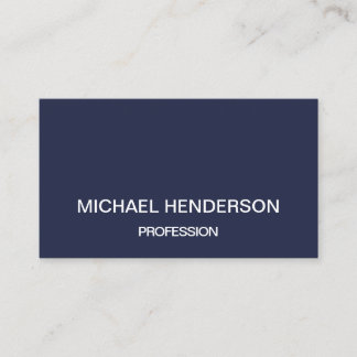 Dunkelblaue unbedeutende moderne Visitenkarten Visitenkarte