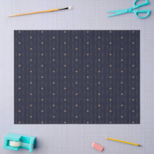 Dunkelblaue und goldene Sterne Frohe Weihnachten Seidenpapier
