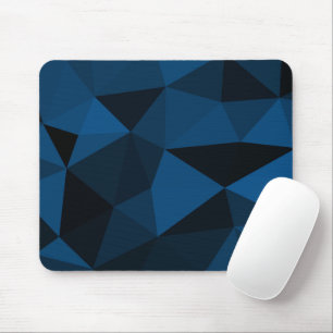 Dunkelblaue und schwarze geometrische Netzstruktur Mousepad