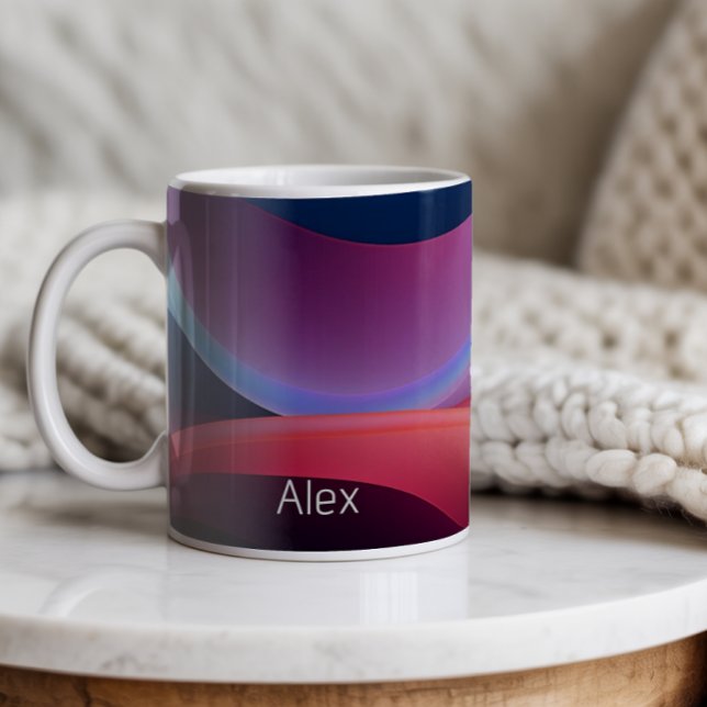 Dunkelblaue violette abstrakte Schule  Kaffeetasse (Von Creator hochgeladen)